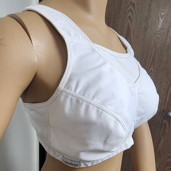 Glamorise white sports bra EUC size 42C - Picture 2 of 3